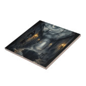 Dark Haunted fantasy Corridor with Moonlit Sky タイル (側面)