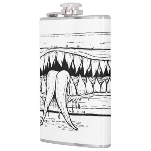 Dark Horror Illustration – Surreal Monster Chest  フラスク (左)