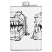 Dark Horror Illustration – Surreal Monster Chest  フラスク (裏面)