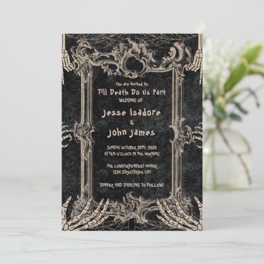 Dark Horror Till Death Do Us Part Wedding 招待状 (スタンド正面)