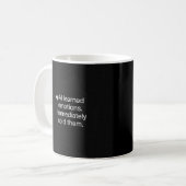 Dark Humor AI Crypto Quote Minimalist Design コーヒーマグカップ (正面左)