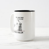 Dark Humor Cat Everyday Nihilism Quote Introvert  ツートーンマグカップ (正面左)
