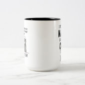 Dark Humor Cat Everyday Nihilism Quote Introvert  ツートーンマグカップ (中央)