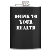 Dark Humor Flask by Skullnskin / J. H. Thornton フラスク (正面)