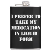 Dark Humor Flask by Skullnskin / J. H. Thornton フラスク (正面)