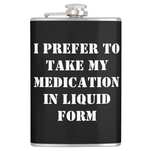 Dark Humor Flask by Skullnskin / J. H. Thornton フラスク (正面)