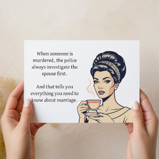Dark Humor Marriage Joke Engagement & Wedding Card カード