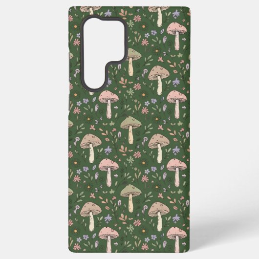 Dark Hunter Green Fungi Seamless Sophisticated Samsung Galaxyケース (裏面)