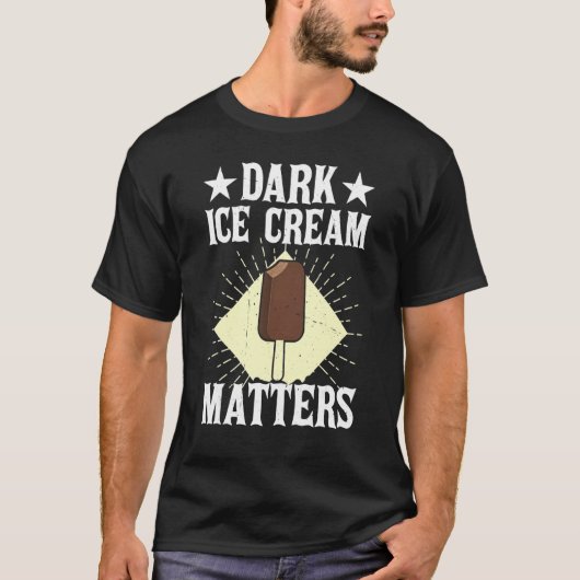 Dark Ice Cream Matters Sorbet Popsicle Mochi Tシャツ (正面)