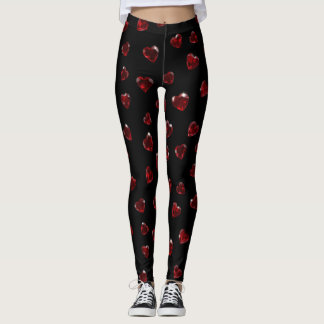 Dark Jeweled Heart Leggings レギンス