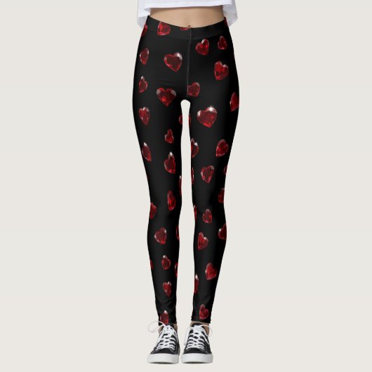 Dark Jeweled Heart Leggings レギンス (正面)