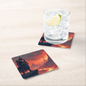 Dark Knight of Flame スクエアペーパーコースター (インサイチュ)