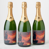 Dark Knight of Flame スパークリングワインラベル (ボトル)