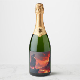 Dark Knight of Flame スパークリングワインラベル