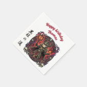 Dark Knight RPG Warrior Anime Chibi Gamer Birthday スタンダードカクテルナプキン (角)