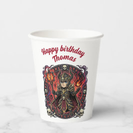 Dark Knight RPG Warrior Anime Chibi Gamer Birthday 紙コップ