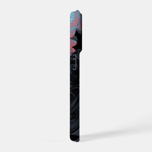 Dark Knight Superhero Phone Case – Minimal Black  iPhoneケース (右側面)