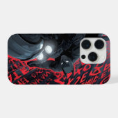 Dark Knight Superhero Phone Case – Minimal Black  iPhoneケース (裏面横)