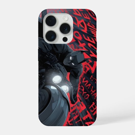Dark Knight Superhero Phone Case – Minimal Black  iPhoneケース (裏面)