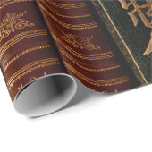 Dark Leather Book Spines Book Lovers ラッピングペーパー (ロールコーナー)