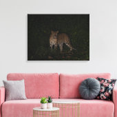 Dark Leopard Nature Lover Stretched Canvas Print キャンバスプリント (インサイチュ (リビング))