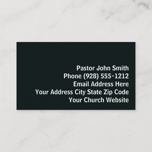 Dark Light Empty Tomb Three Crosses Pastor 名刺 (裏面)