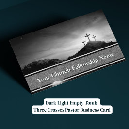 Dark Light Empty Tomb Three Crosses Pastor 名刺