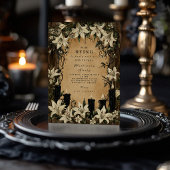Dark Lilies and Coffins Halloween Night 招待状