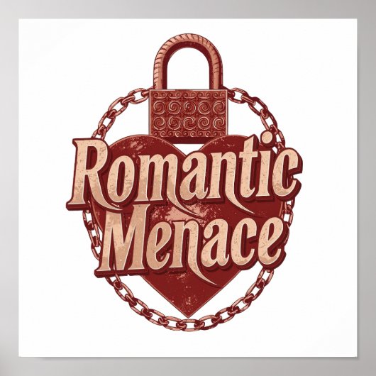 Dark Love Quote with Chains and Heart ポスター (正面)