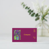 Dark Magenta Business Cards 名刺 (スタンド正面)
