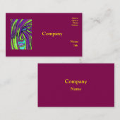 Dark Magenta Business Cards 名刺 (正面/裏面)