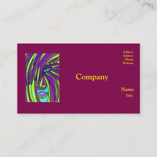 Dark Magenta Business Cards 名刺 (正面)
