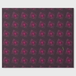 Dark Magenta Modern Geometric Layered Pattern ラッピングペーパー