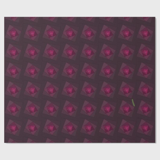 Dark Magenta Modern Geometric Layered Pattern ラッピングペーパー (フラット)