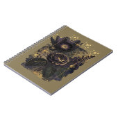 Dark Magical Floral Bouquet in Golden Frame ノートブック (左側)