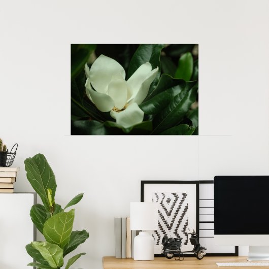 Dark Magnolia Canvas Print ポスター (ホームオフィス)