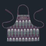 Dark Mark Geometric Icon Pattern エプロン<br><div class="desc">Embrace the darker side of the wizarding world with this bold Dark Mark inspired pattern design. Featuring an all-over repeat of skulls entwined with serpents, magical symbols, and subtle sparkling accents, this striking artwork captures the mysterious and powerful aesthetic associated with the Dark Arts. Set against a deep, moody background,...</div>