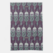 Dark Mark Geometric Icon Pattern キッチンタオル (縦)