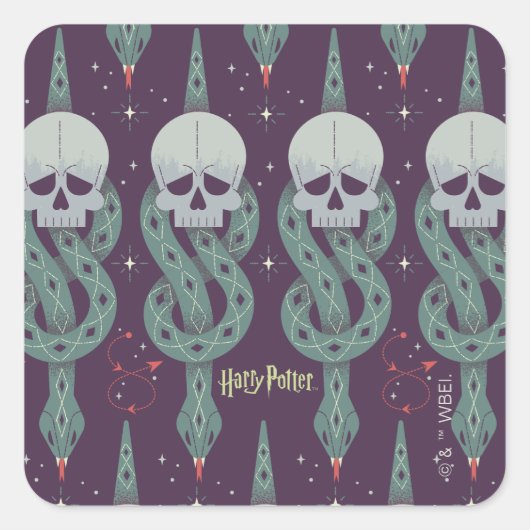 Dark Mark Geometric Icon Pattern スクエアシール (正面)