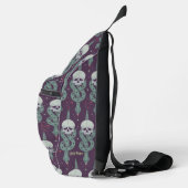 Dark Mark Geometric Icon Pattern スリングバッグ (右)