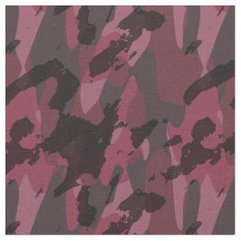 Dark Mauve Camo abstract ファブリック