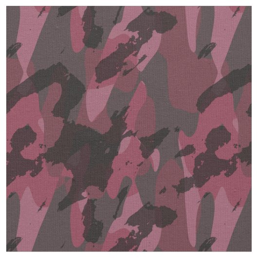 Dark Mauve Camo abstract ファブリック (クローズアップ)
