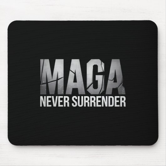 Dark Mega Trump 2024 Mega Never Surrender マウスパッド (正面)