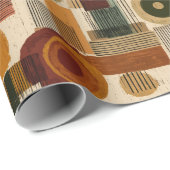 Dark Mid Century Geometric Pattern (2) ラッピングペーパー (ロールコーナー)