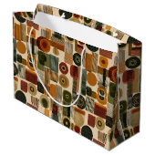 Dark Mid Century Geometric Pattern (2) ラージペーパーバッグ (裏面アングル)