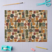 Dark Mid Century Geometric Pattern (2) 薄葉紙 (クラフト)