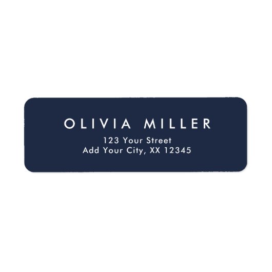Dark Midnight Blue - Classic Address Label ラベル (正面)