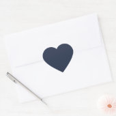 Dark Midnight Blue Cute Heart Sticker ハートシール (封筒)