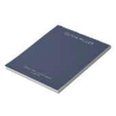 Dark Midnight Blue Minimalist Notepad ノートパッド (回転)
