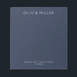 Dark Midnight Blue Minimalist Notepad ノートパッド<br><div class="desc">Dark Midnight Blue is a deep navy with a refined intensity. Classic and timeless with a modern edge, it feels confident, classy, and elegant. The personalizable text features a classic, elegant font in clean white.</div>